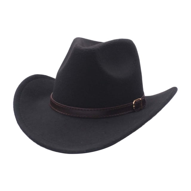 Western Cowboy Hat informal Primavera Otoño para adultos Novedad Protección solar Negro