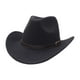thumbnail image 1 of Sombrero de vaquero enrollable para primavera y otoño, versátil, clásico, para mujer y hombre, informal, de ala grande. Negro, 1 of 9