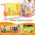 thumbnail image 7 of Costway Jumbo 4-to-Score 4 in A Row Giant Game Set with Stickers for Kids Adults Yellow & Pink, 7 of 7