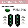 thumbnail image 2 of Uxcell 1600Pcs SS20 Redondo Flatback Cristal 4.6-4.8mm Piedras de strass Vidrio Verde oscuro, 2 of 7