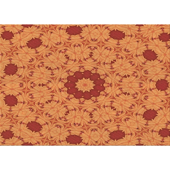 Ahgly Company Indoor Rectangle Patterned Scarlet Red Area Rugs, 3' x 5'