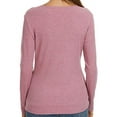 thumbnail image 5 of HUBARY Women Side Buttons Surplice Wrap V-neck Long-sleeved T-shirt, 5 of 5