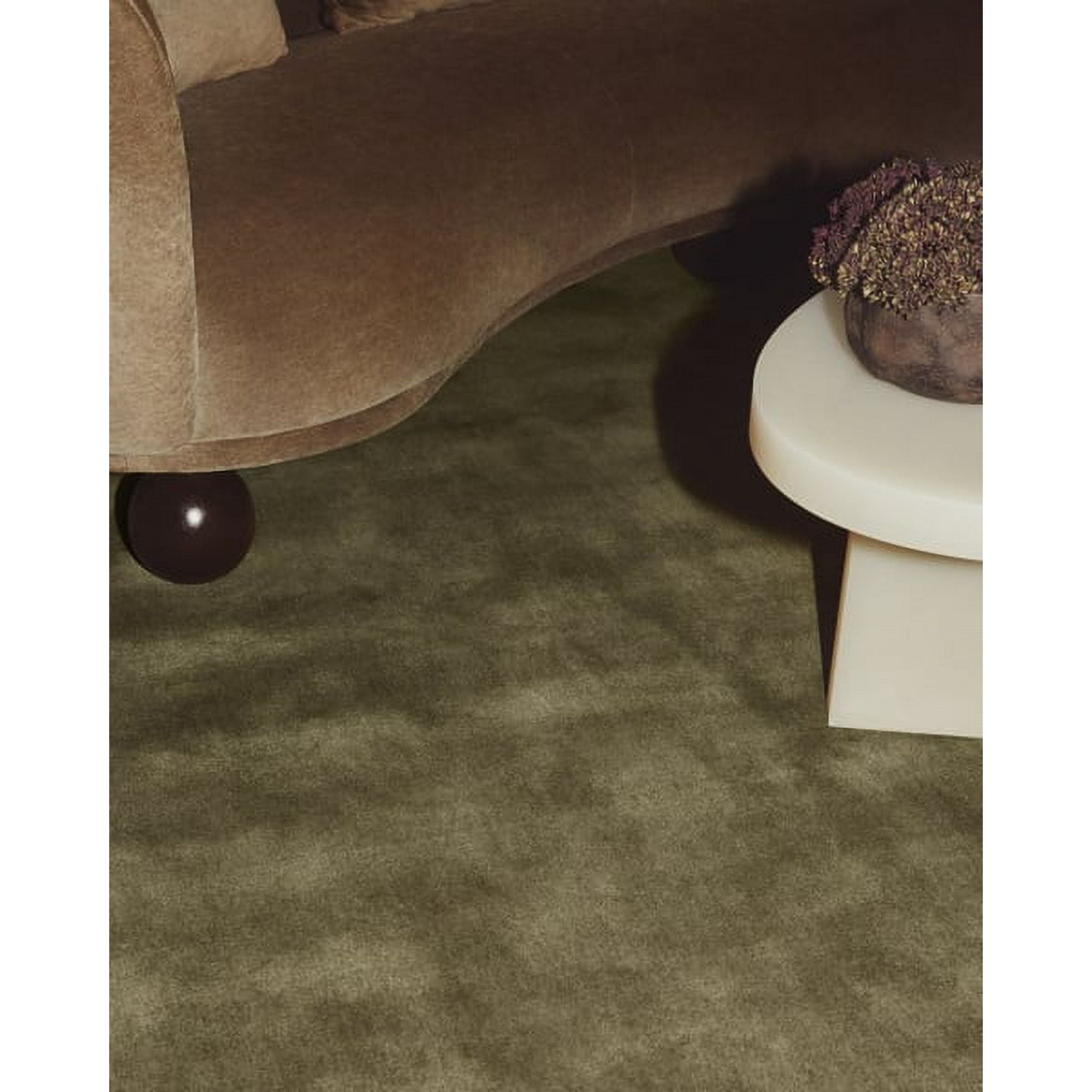 Mahi Rug Grand Moss New Zealand Wool Plain Hand-Tuffted Carpets Area Rugs for Living Room, Bedroom, Any Room and Hallway (4X7 ft)