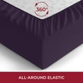 thumbnail image 3 of Mellanni Extra Deep Pocket Fitted Sheet up to 21", Microfiber, 1 Piece California King, Purple, 3 of 7