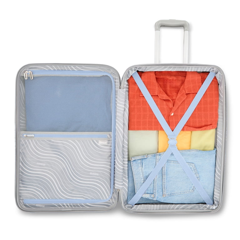 American Tourister Color Waves Medium Checked Expandable Luggage