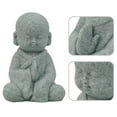 thumbnail image 6 of Buddha Stone-Statue Little Buddhist Monks Tibetan Buddhism Figurines Zen Garden Ornament Meditation Home Aquarium-Decoration, 6 of 9