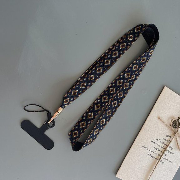 Retro Cross-body Strap Detachable Hanging Cord Mobile Phone Lanyard Phone Anti-lost Rope Ethnic Style Pattern Phone Case Chain Straps 2
