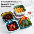 thumbnail image 3 of Vestitly Kitchen Plastic Vegetable Washing Basket Double Layer Fruit Plate Vegetable Basket Multifunctional Storage Basket Fruit Plate, 3 of 8