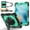 Black+Mint, variant on ELEHOLD Rugged Hybrid Case For iPad 6th Generation, with Built-in Kickstand 360° Rotating Handstrap Crossbody Shoulder Strap Shockproof Heavy Duty Case, Black+Mint