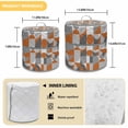 thumbnail image 6 of Nordic Retro Pressure Cooker Cover Orange Grey Geometric Abstract Art Dust Cover for Kitchen Appliances with Top Handle & Storage Pockets, Fits 8 Quart Instant Pot, Air Fryer, Crock Pot, 6 of 9