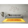 thumbnail image 3 of Ahgly Company Machine Washable Indoor Rectangle Oriental Yellow Traditional Area Rugs, 8' x 12', 3 of 4