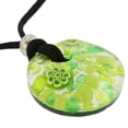 thumbnail image 6 of GlassOfVenice Murano Glass Venetian Reflections Round Necklace and Earrings Set - Green Silver, 6 of 11