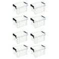thumbnail image 4 of Box Storage Mini Latching Small Tote Plastic Sundries Case Clear Lids Bins Organizer Clip Bin Container Organizer, 4 of 7
