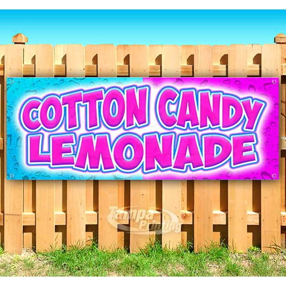 Cotton Candy Lemonade 13 oz Vinyl Banner With Metal Grommets