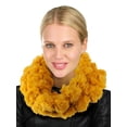 thumbnail image 3 of Women's Soft Ruffle Faux Fur Neck Warmer Collar Scarf, Mustard, 3 of 3