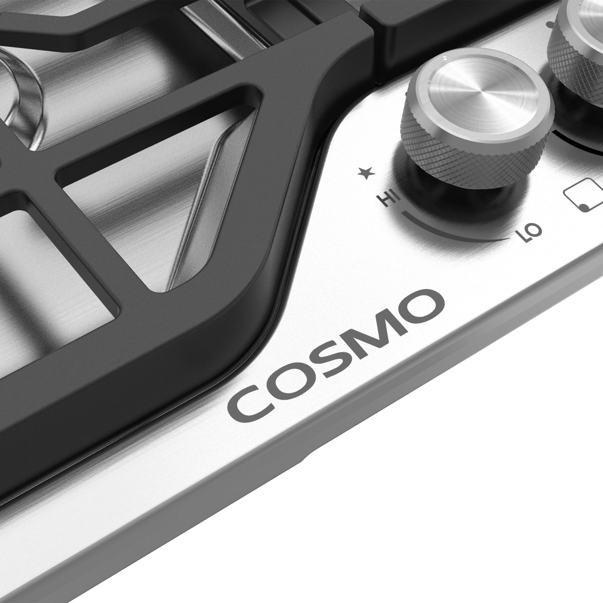 Cosmo 30 in. Vista Collection Drop-in Gas Cooktop with 5 Burners, Metal Knobs in Stainless Steel