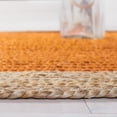 thumbnail image 4 of SAFAVIEH Natural Fiber Cebrail Geometric Area Rug, Orange/Natural, 10' x 10' Round, 4 of 8