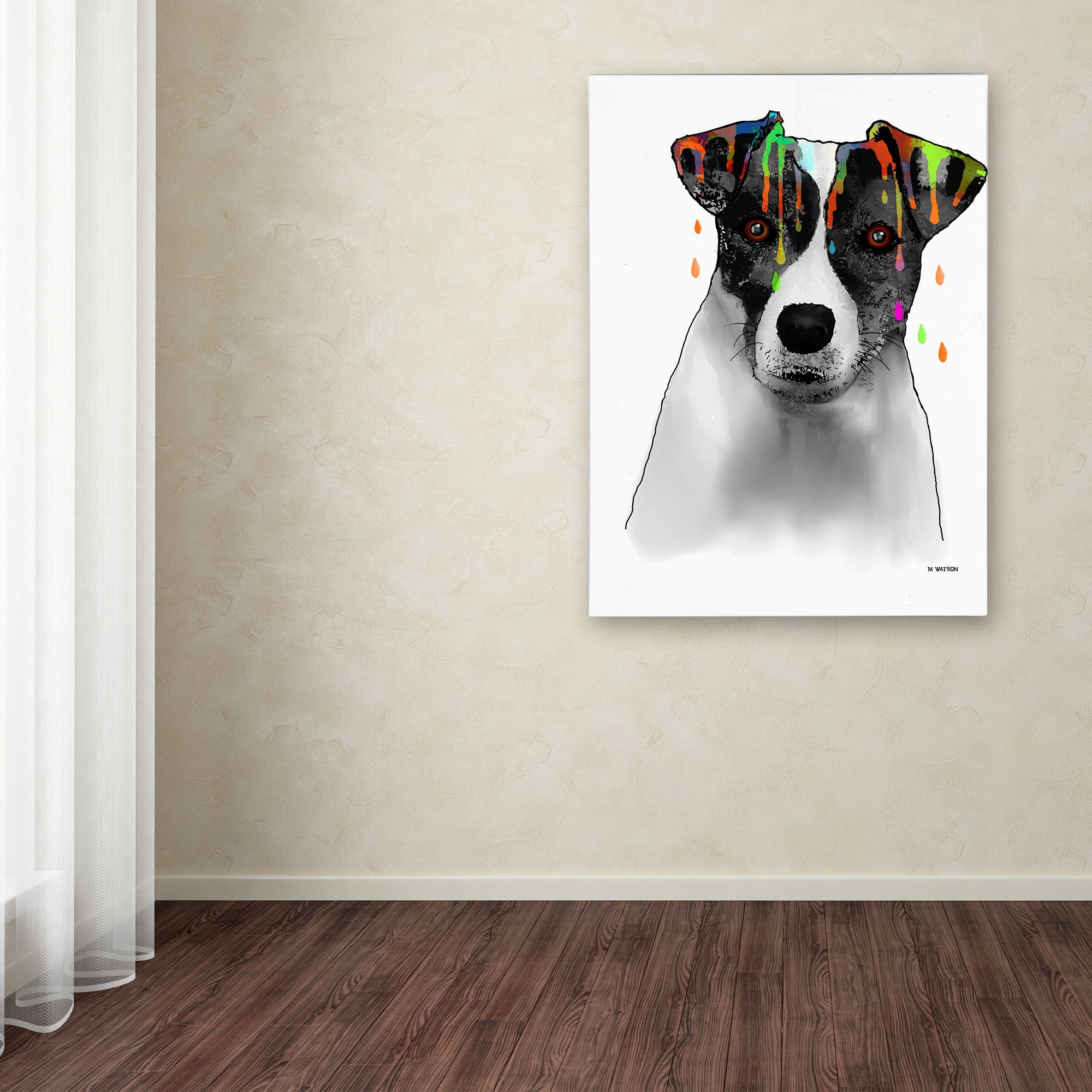 Marlene Watson "Jack Russel Terrier" Canvas Art