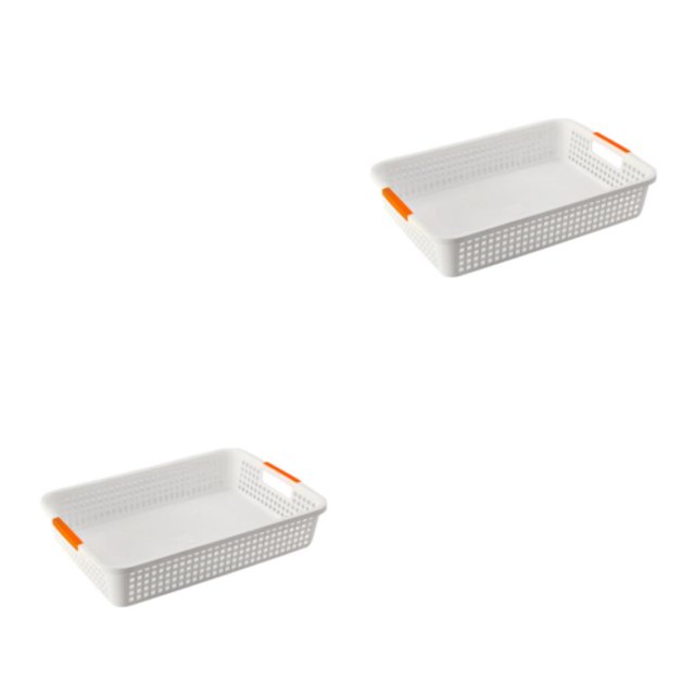 Billuyoard Cesta de almacenamiento perforada de PP para almacenar utensilios de cocina y herramientas Cesta de almacenamiento de artículos S 2piezas