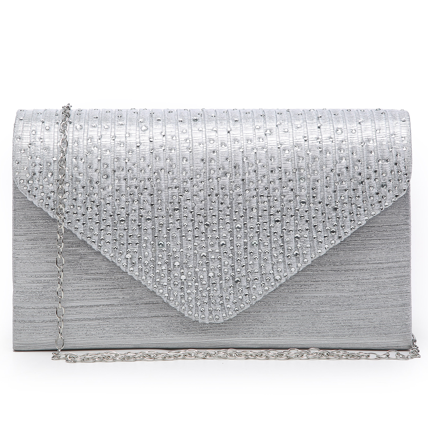 Dasein Ladies Frosted Satin Evening Clutch Purse Bag Crossbody Handbags Party Prom Wedding Envelope