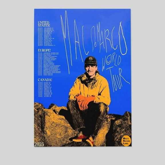 Mac DeMarco World Tour 2025 Poster Size 24''x36'' -Kiloa