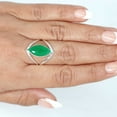 thumbnail image 4 of 925 Sterling Silver Women Jewelry Natural Green Onyx Ring, 4 of 9