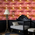 thumbnail image 4 of Boho Peel and Stick Wallpaper Ethereal Pink Sky Golden Cloud Line Twinkling Stars Wall Mural 23.6in x 9.8ft Self Adhesive Removable Wall Paper Contact Paper for Nursery Bedroom Cabinets, 4 of 8