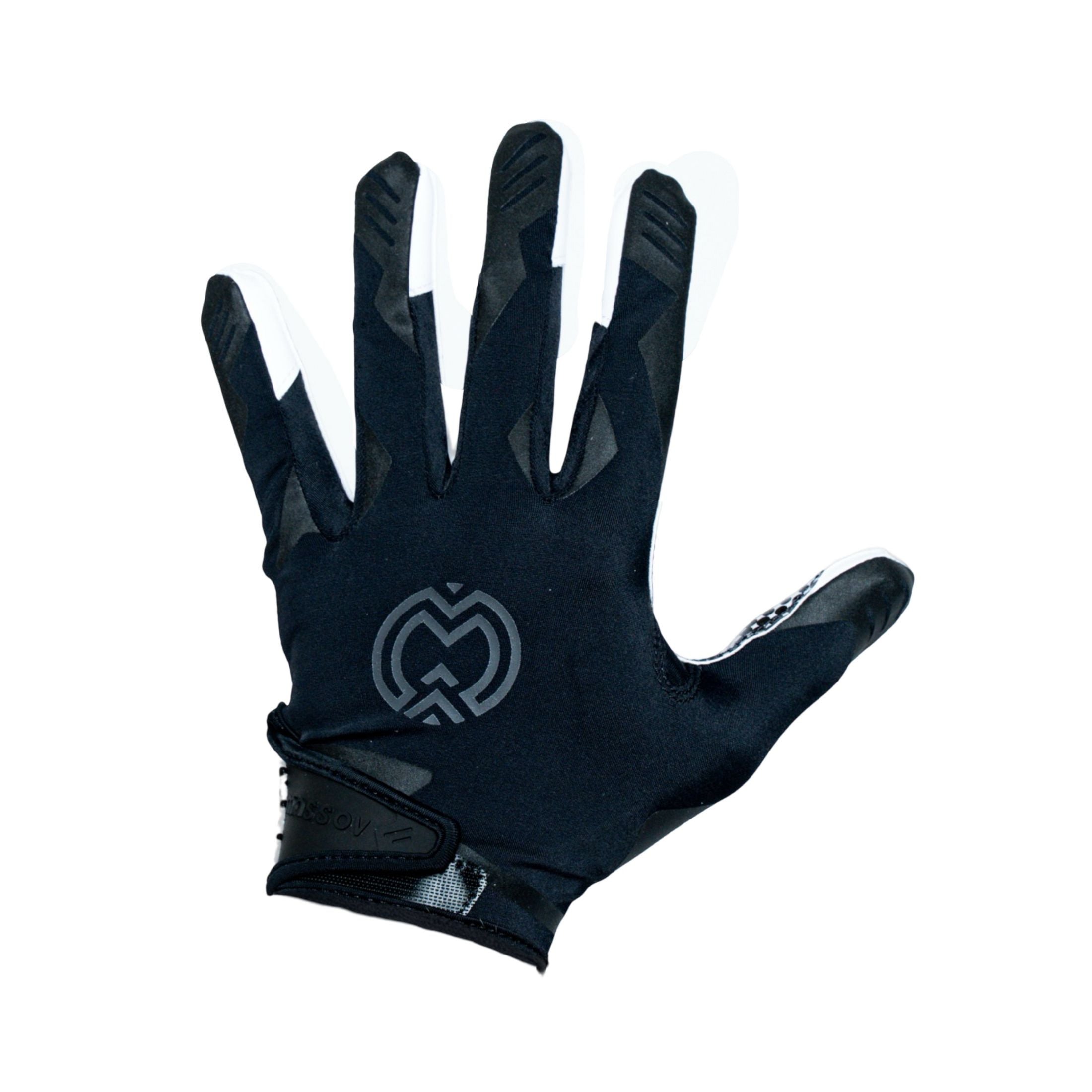 Massov VPRO3 Mens Adult Football Glove, Receiver Glove, Black, Medium