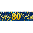 thumbnail image 3 of Blue Backdrop Banner with Golden Happy 80th Birthday Text Balloons and Star Decors Birthday Party Photography Props Birthday Decoration Party Supplies, 3 of 7