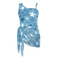 thumbnail image 7 of SEANATIVE Girls Swimsuits One-Piece Bathing Suit with Mesh Cover Up Skirt Lightweight Soft Swimwear Cut Out Design Beachwear with Adjustable Strap, Size 13-14, Sea Turtle Starfish Blue, 7 of 7