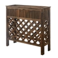 thumbnail image 1 of Pemberly Row 36" Patio Planter in Weathered Cedar Cinnamon Wood Finish, 1 of 4