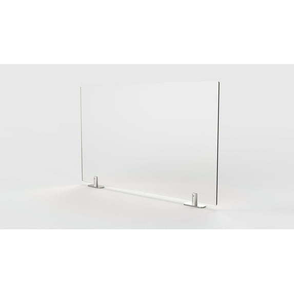 Ghent's Plastic 24" x 29" Partition Extender with Tape in Frosted White
