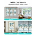 thumbnail image 6 of Window Privacy Film Blue Coastal Stained Glass Window Film Decorative Sun Block Window Cover Summer Palm Trees Vacation Watercolor Window Clings Static Adhesive Sticker for Bathroom 19.6"x39.3", 6 of 7