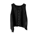 thumbnail image 6 of aidice Summer Tops for Women Button up Round Neck Sleeveless Shirts Lightweight Loose Casual Tank Tops, 6 of 9