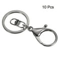 thumbnail image 3 of Unique Bargains Key Chain Rings Lobster Clasps Keyring Keychain Holder, Black 10 Pack, 3 of 5