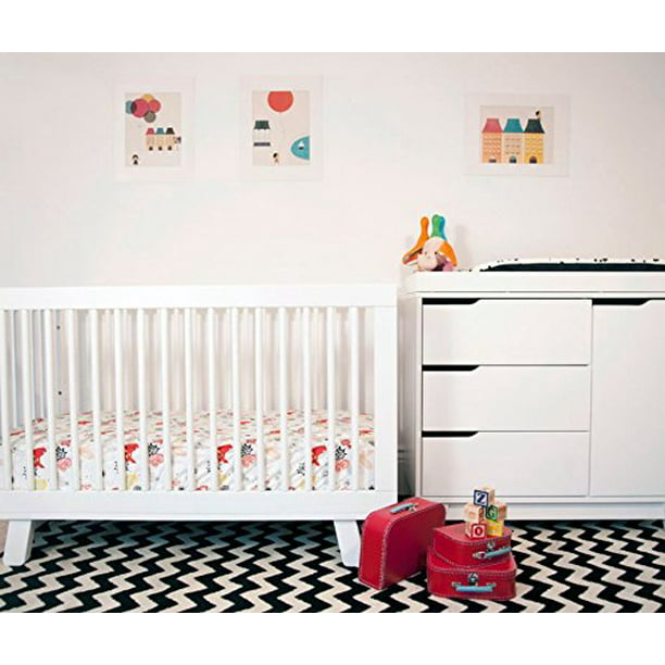 Babyletto Hudson Crib And Dresser Changer Combo All White