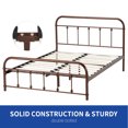 thumbnail image 3 of Uenjoy Metal Bed Frame / Mattress Foundation with Headboard ,Footboard ,Wooden Slat Support ,Queen, 3 of 6