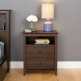 thumbnail image 1 of Prepac Yaletown Espresso 2-Drawer Tall Nightstand, 1 of 5