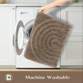 thumbnail image 4 of Vaukki Geometric Bathroom Rug Set of 3 Microfiber Soft Absorbent Non Slip Bath Rugs for Bathroom，(18"x26"+20"x47"+20"x24"，Brown), 4 of 9