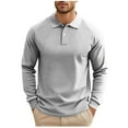 thumbnail image 2 of Dovford Men's Polo Shirt Long Sleeve Golf Shirts Lightweight UPF 50+ Sun Protection Cool Shirts for Men Work Fishing Outdoor, 2 of 7