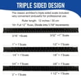 thumbnail image 3 of RUseeN 12” Engineer's Scale, Aluminum Laser Etched Triangle Drafting Tool for Civil Engineering Drafting, Engineering Drawings, Construction Drawings Blueprints Triangle Architect's Scale, Black, 3 of 7