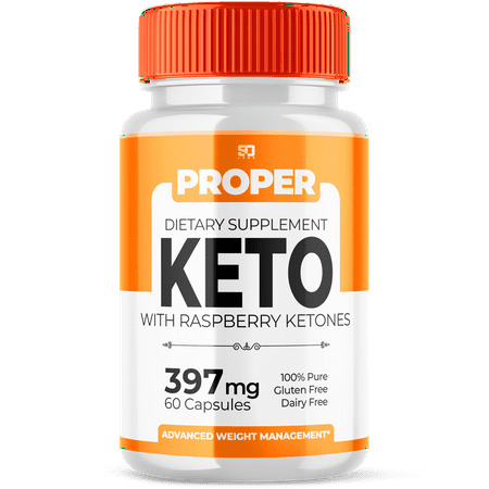 Proper Keto Capsules Advanced Formula Ketosis Support Supplement with Raspberry Ketones, 60 Capsules