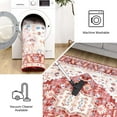 thumbnail image 4 of Softlife Ultra-Thin Chenille Vintage Area Rug Non Slip Washable Oriental Tribal Antique Carpet Home Decor Boho Style,5'x8',Red, 4 of 8