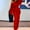 Red, variant on Aloohaidyvio Women's Elegant Long Sleeve Jumpsuit Casual Straight Trousers Business Romper Formal Jumpsuit Brown 3XL