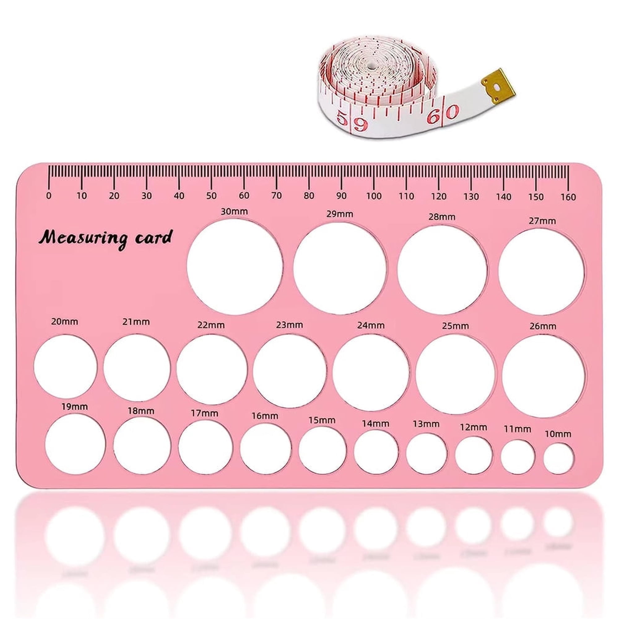 NOGIS Flange Measurement Tool, Flange Size Measure for Nipples, Nipple Ruler, Nipple Measuring Ruler for Flange Size, Breast Pump Sizing Tool. Breast Flange Measuring Tool (Pink)
