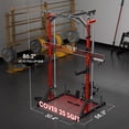 thumbnail image 6 of Mikolo Smith Machine Home Gym, 7-in-1 Multi-Function Squat Rack with Cable Crossover, 1000LBS Workout Station with Weight Bar, Smith Bar, Weight Bench and 230lb Weight Plates, 6 of 12