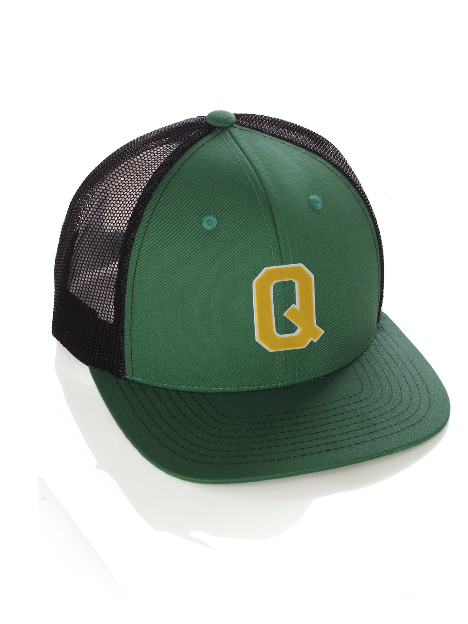 Team Sports Custom Initial Letter Q Trucker Hat Adjustable Snapback Baseball Cap