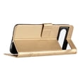 thumbnail image 4 of Designed for Google Pixel 8 Pro Case, Wrist Strap Flip Kickstand PU Leather Wallet Case Cash Card Slots Holder, Protective Shockproof Pattern Women Cover for Google Pixel 8 Pro, Gold, 4 of 7