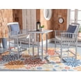 thumbnail image 2 of SAFAVIEH Outdoor Collection Pate 3-Piece Bar Table Bistro Set Grey/Beige/ Navy, 2 of 7