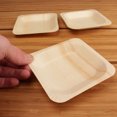thumbnail image 3 of BambooMN Disposable Wood Square Plates / Dishes - Square, 4.5" - 300 Pieces, 3 of 7